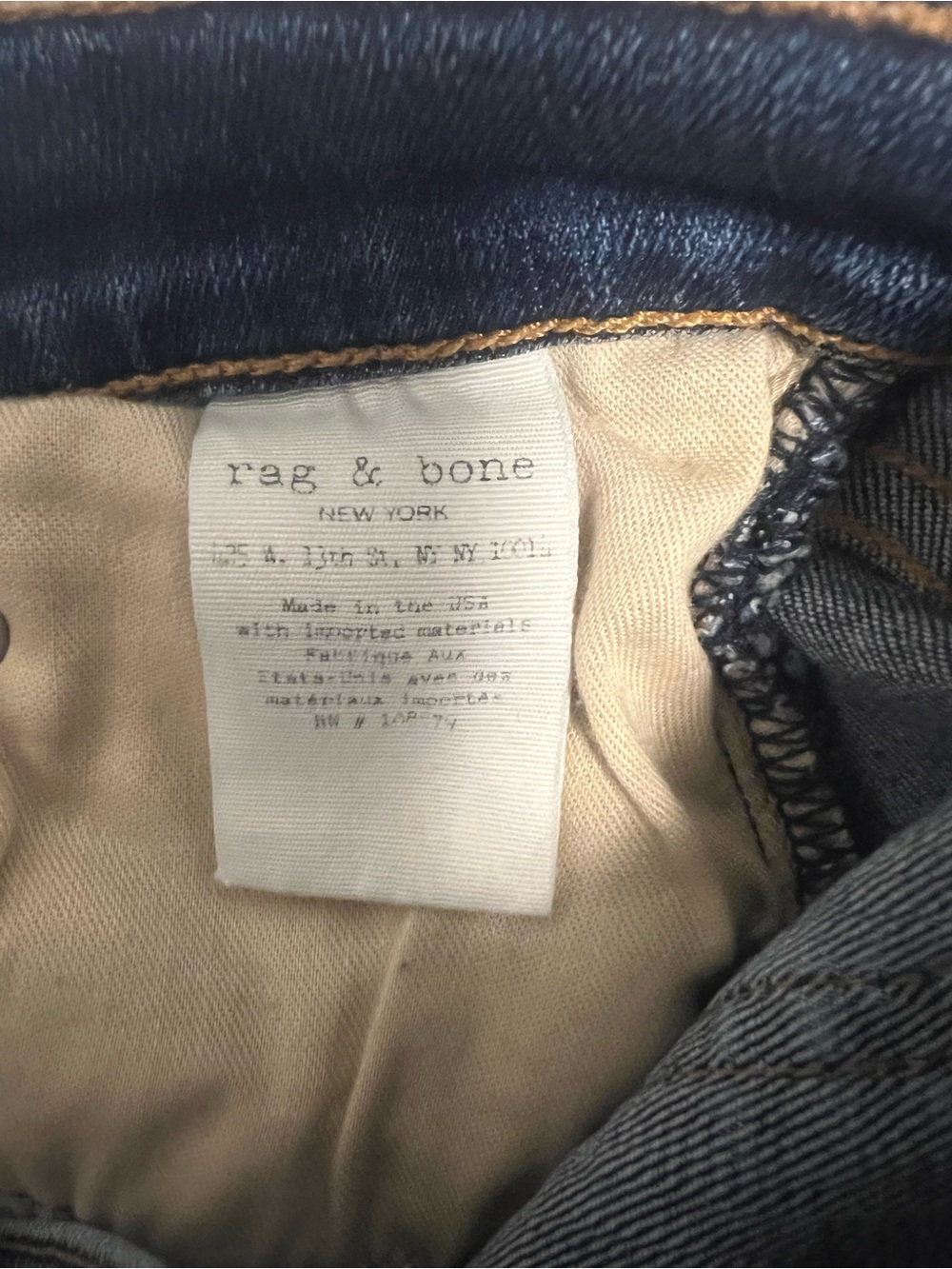 rag & bone Women's Skinny Jeans in Medium Blue Wash - Picture 2 of 10